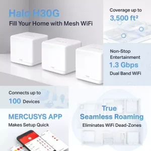 Wi-fi Mesh Halo H30g Ac1300 Dual Gigabit (3-pack) By Tp-link