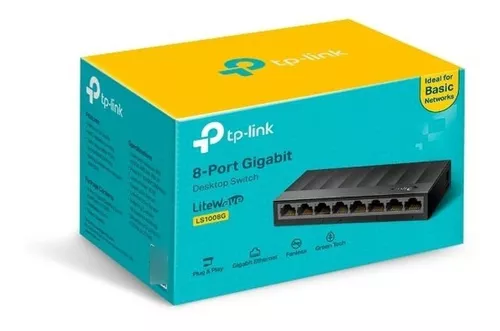 Mini Switch 8 Puertos Gigabit Plug And Play Tp-link Ls1008g