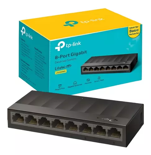 Mini Switch 8 Puertos Gigabit Plug And Play Tp-link Ls1008g - Imagen 3