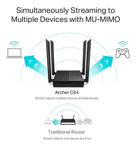 Router Tp-link Ac1200 Wifi Dualband Gigabit Archer C64 Negro - Imagen 3