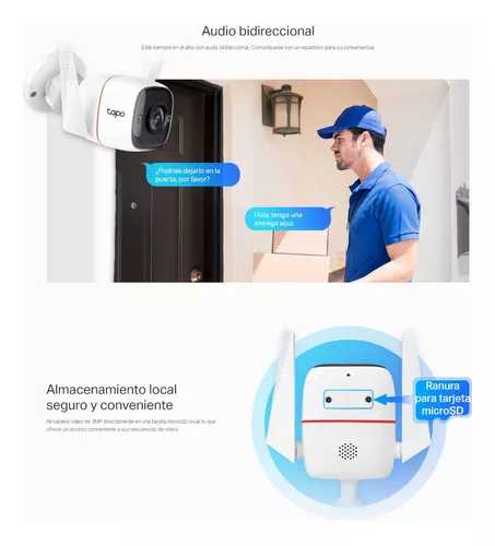 Cámara Seguridad Tapo C310 Exterior 3mp Wifi Rj45 Tp-link V2 - Imagen 6