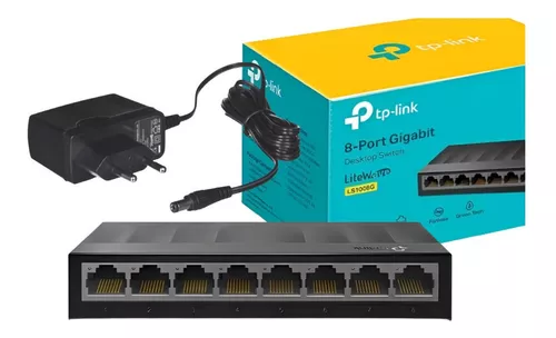 Mini Switch 8 Puertos Gigabit Plug And Play Tp-link Ls1008g - Imagen 6
